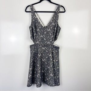 NEW Abercrombie & Fitch Sleeveless Lace Mini Dress Cutouts Women's Size Large